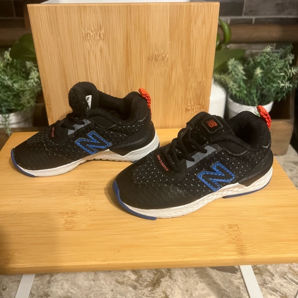 New Balance Kids Blue, White & Black Sneakers - Picture 3 of 7